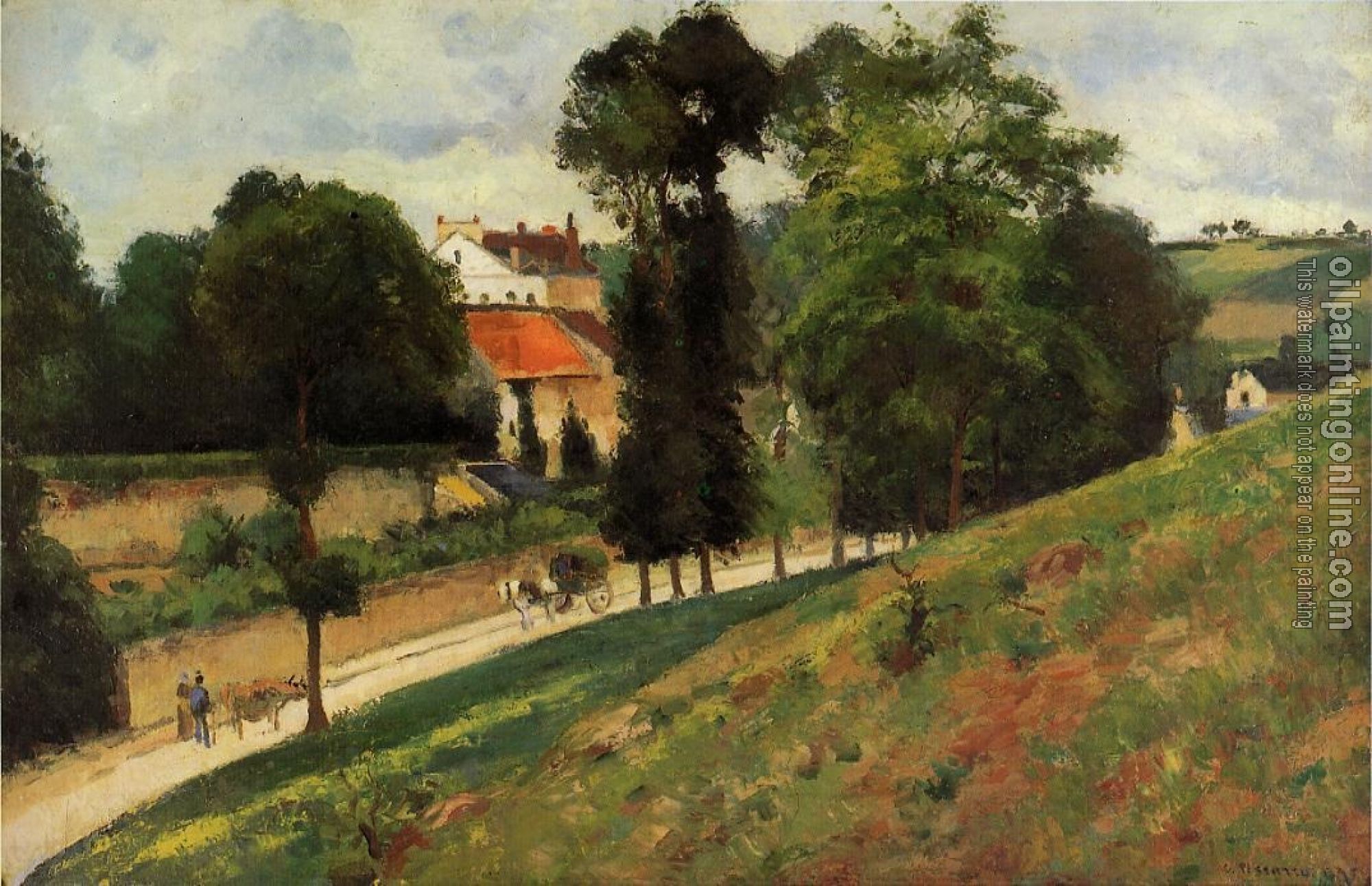 Pissarro, Camille - The Saint-Antoine Road at l'Hermitage, Pontoise